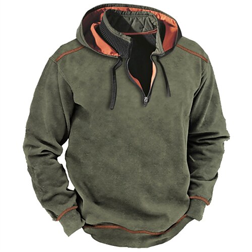 

Herren Hoodie Sweatshirt Kapuze Armeegrün Mit Kapuze Glatt Sport Natur Täglich Festtage Strassenmode Cool Brautkleider schlicht Frühling Herbst Bekleidung Kapuzenpullover Sweatshirts