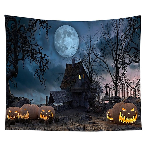 

abóbora halloween tapeçaria pendurada arte da parede grande tapeçaria mural decoração fotografia pano de fundo cobertor cortina casa quarto sala de estar decoração