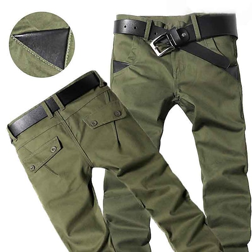 

Herren Cargohose Cargohosen Cargohose Wanderhose Tasche Glatt Komfort Atmungsaktiv Outdoor Täglich Ausgehen 100% Baumwolle Modisch Brautkleider schlicht Schwarz Armeegrün