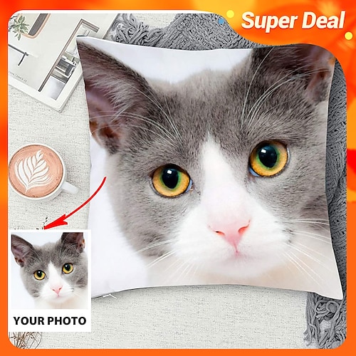 

Custom Pillow Cover Add your Image Personalized Photo Design Picture Fashion Casual Pillowcase Cushion Cover 1pc