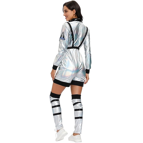  Astronaut Halloween Cosplay Costume Fancy Costume Carnival Costume Adults' Women's Halloween Carnival Masquerade Performance Party Easy Halloween Costumes Dress Up