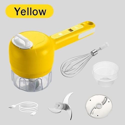 Generic USB Rechargeable Blender 3 In 1 Electric Garlic Chopper Crusher  Automatic E Whisk Cream Frother Peeling Masher Meat Stirrer