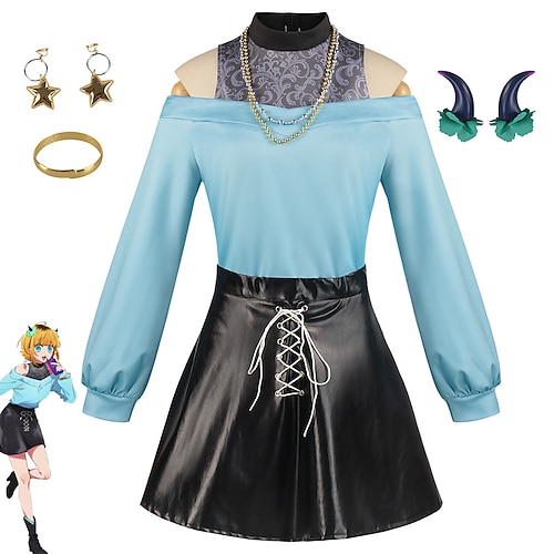 

Inspiré par Oshi no Ko CIO MEM Manga Costumes de Cosplay Japonais Halloween Costumes de Cosplay Robes Robe Boucles d'Oreilles Pour Femme Fille