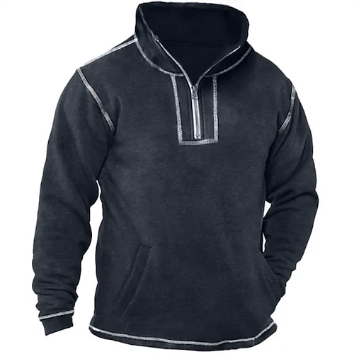 

Hombre Sudadera Sudadera con cremallera Negro Cuello Mao Plano Deporte Diario Festivos Ropa de calle Básico Casual Primavera Otoño Ropa Sudaderas con capucha Sudaderas