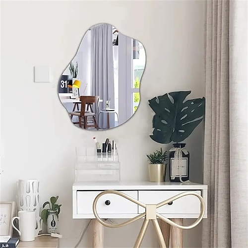 

1pc 2mm Modern Creative Acrylic Irregular Shape Mirror Wall Sticker
