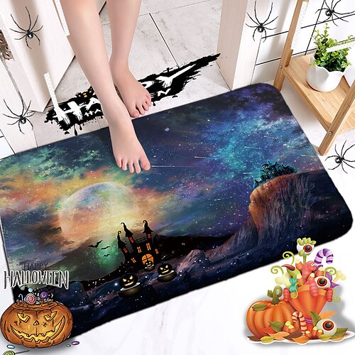 

Halloween Floor Mat Door Mat Hallway Carpets Area Rugs Washable for Bedroom Living Room Kitchen Bathroom Anti-Slip Floor Mats