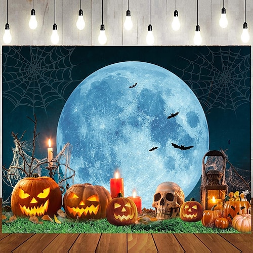 

ltlyh 7x5ft halloween photographie toile de fond ciel étoilé lune nuit fond halloween photo toile de fond horreur nuit fond effrayant citrouille lune toile de fond