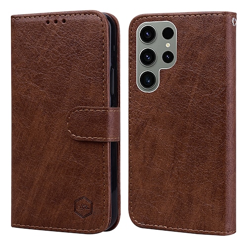 Brown Leather Samsung Wallet Case for S23 S22 S21 S20 S10 -  Denmark