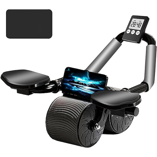 

2023 New with Automatic Rebound Ab Abdominal Exercise Roller with Elbow Support and Timer, Abs Roller Wheel Core Exercise Equipment, Perfect Core Exercise Equipment for Home Workouts