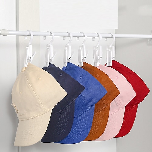 

10pcs Hat Clip Baby Hanging Saliva Water Towel No Punching Hanging Clothes Rack No Marks Dormitory Wardrobe Hook Clip Air Hanging Clothes Clip 10PC