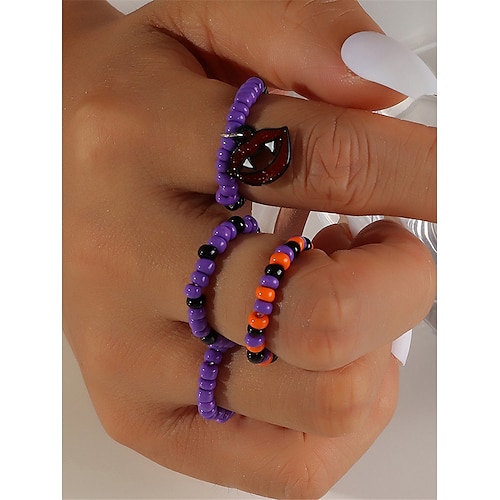 

Damen Ringe Cool Halloween Mehrfarbig Ring