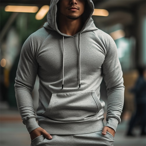 Gray Hooded Sweatshirts