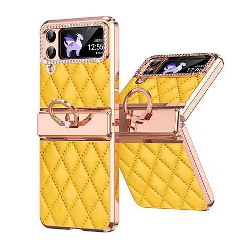 Luxury Leather Shockproof Square Case For Samsung Galaxy Z Flip5 Flip4 Flip3  5G