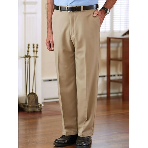 

Hombre pantalones de traje Pantalones Pantalones de traje Bolsillo Plano Comodidad Transpirable Exterior Diario Noche Moda Casual Negro Azul Real