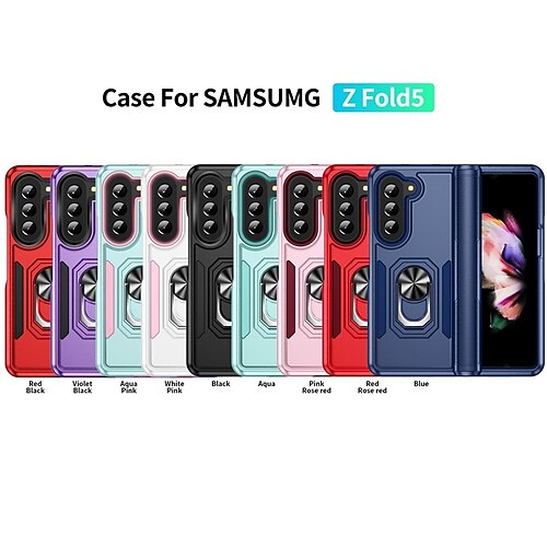 

teléfono Funda Para Samsung galaxia Z Fold 5 Z Fold 4 Soporte para Anillo Protección de grado militar Antigolpes TPU ordenador personal