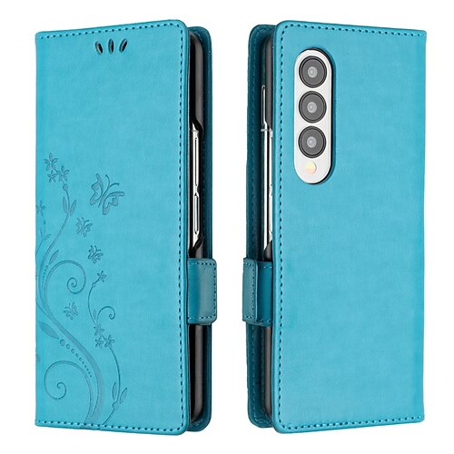 

Phone Case For Samsung Galaxy Z Fold 5 Z Fold 4 Leather With Card Holder Shockproof Graphic Butterfly PC PU Leather