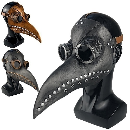 

Plague Doctor Mask, Steampunk Gothic Bird Doctor Plague Mask Long Beak Cosplay Party Halloween