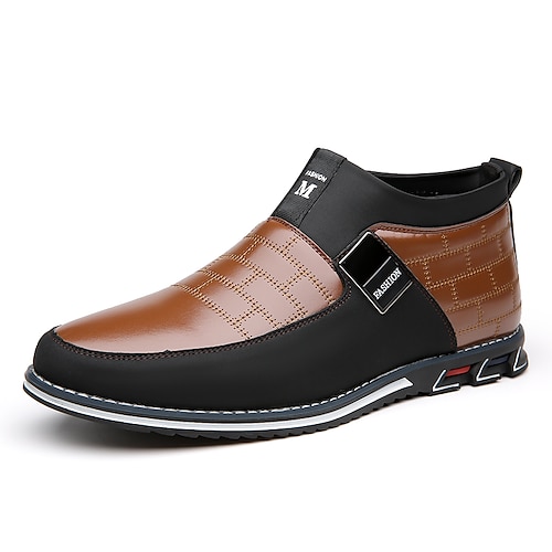 

Herren Loafer Slip On Abendschuhe Kleid Müßiggänger Wanderschuhe Geschäftlich Brautkleider schlicht Britisch Täglich Party Abend Leder Kunstleder Warm Stiefeletten / Stiefeletten Halbschuhe