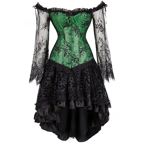 Steampunk Corset Dresses for Women Steam Punk Gothic Overbust