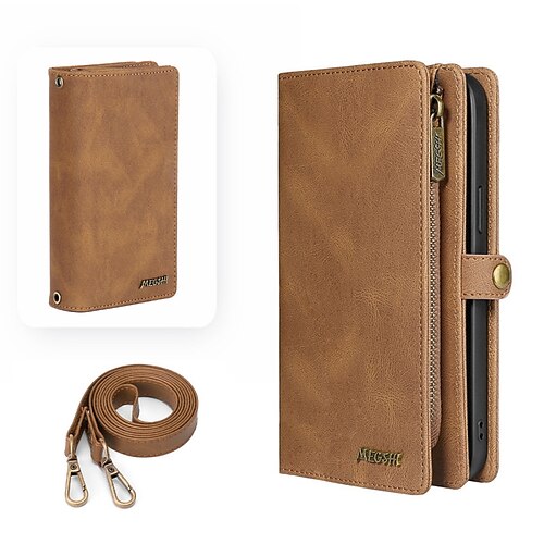 

teléfono Funda Para Samsung galaxia S23 S22 S21 S20 Ultra Plus FE A73 A53 A33 A23 A13 A72 A52 A32 A22 A12 A71 A42 A51 Tarjetas billetera Cartera Magnética Cremallera TPU ordenador personal Cuero de PU