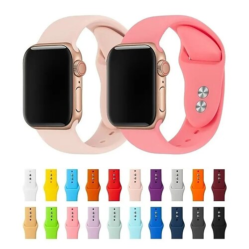 

Sportarmband Kompatibel mit Apple Watch Armband 38mm 40mm 41mm 42mm 44mm 45 mm Verstellbar Atmungsaktiv Frauen Männer Silikon Ersatzarmband für iwatch Series 8 7 6 5 4 3 2 1 SE