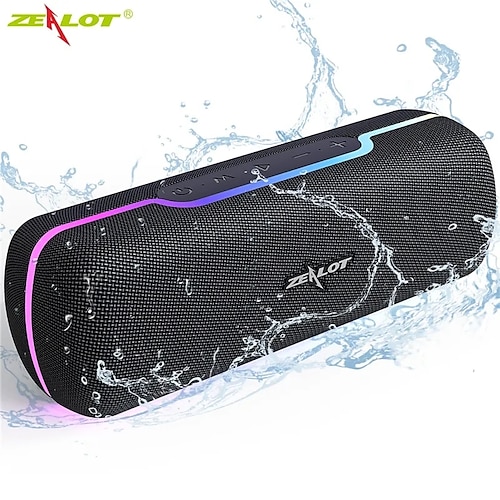 

Zealot soundbox altavoz inalámbrico con control táctil 10w altavoces inalámbricos portátiles caja de sonido estéreo con bajo y micrófono incorporado s55