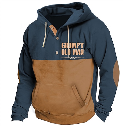 

Farbblock Buchstabe Grafik-Drucke Modisch Täglich Brautkleider schlicht Herren 3D-Druck Hoodie Sweatshirt Kapuze Zur Seite fahren Urlaub Ausgehen Strassenmode Hoodies Marineblau Blau Grün Langarm Mit