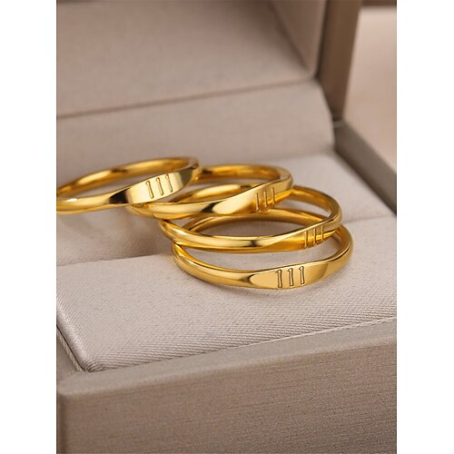

Mujer Anillos Moderno Exterior Letra Anillo