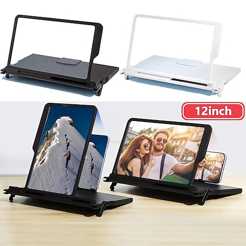 

Amplificador de teléfono móvil ultra claro de 12 pulgadas con pantalla horizontal y vertical soporte para teléfono móvil