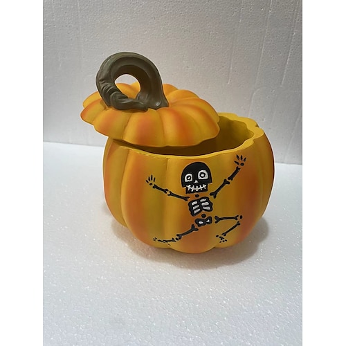 

pot de citrouille d'halloween décoration d'œuvres d'art décoration de bureau cadeau décoration de réservoir de stockage portable