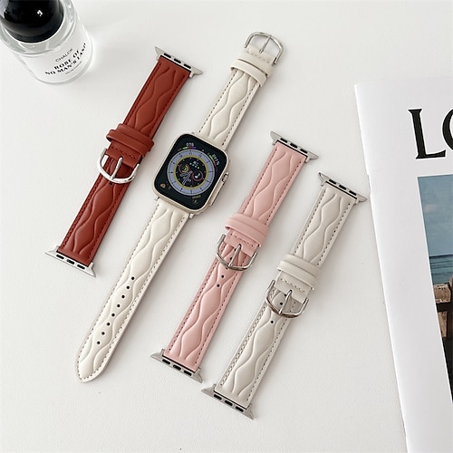 

Lederband Kompatibel mit Apple Watch Armband 38mm 40mm 41mm 42mm 44mm 45mm 49mm Verstellbar Atmungsaktiv Frauen Männer PU - Leder Ersatzarmband für iwatch Series Ultra 8 7 SE 6 5 4 3 2 1