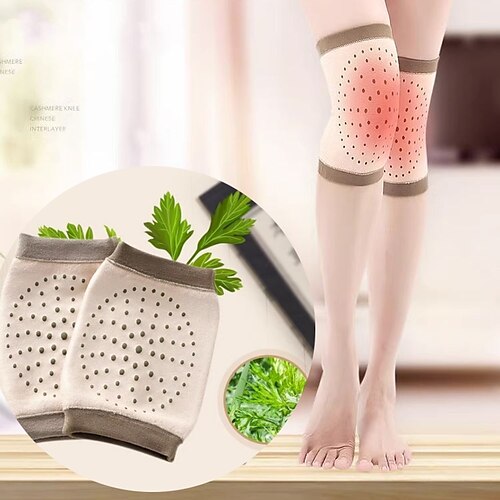 

1Pair Wormwood Self Heated Knee Brace for Knee Pain Compression Sleeve Support for Cycling Tendonitis Arthritis Pain Relief