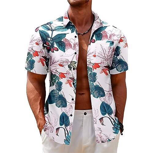 

Herren Hemd Hawaiihemd Sommerhemd Blumen Grafik-Drucke Umlegekragen Schwarz Gelb Rosa Marineblau Outdoor Strasse Kurze Ärmel Bedruckt Bekleidung Modisch Designer Brautkleider schlicht Weich