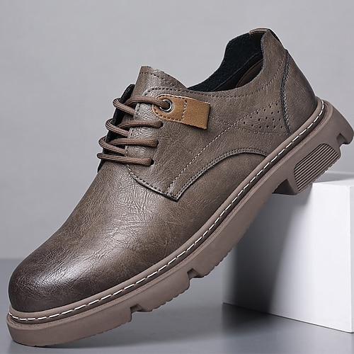 

Homme Chaussures décontractées pour hommes Mocassins de confort Rétro Vintage Classique Décontractées du quotidien Polyuréthane Augmentation de la hauteur Confortable Résistance à l'usure Lacet Noir