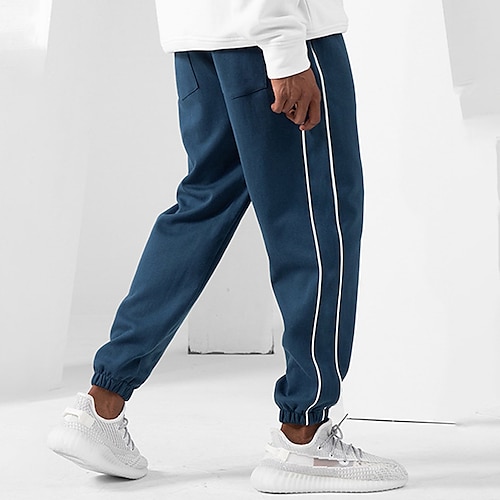 

Homme Joggings Pantalon Jogging Pantalon Poche Plein Confort Respirable Extérieur du quotidien Sortie Mélange de Coton Mode Décontractées Bleu