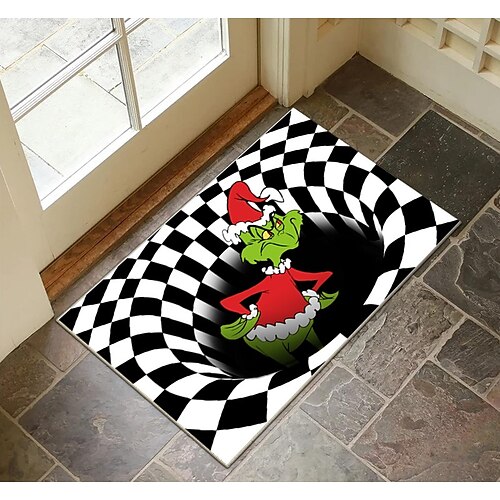 

Halloween Christmas Bath Mat Cartoon Bath Tub Mat Anti-slip Cotton Blend Mat
