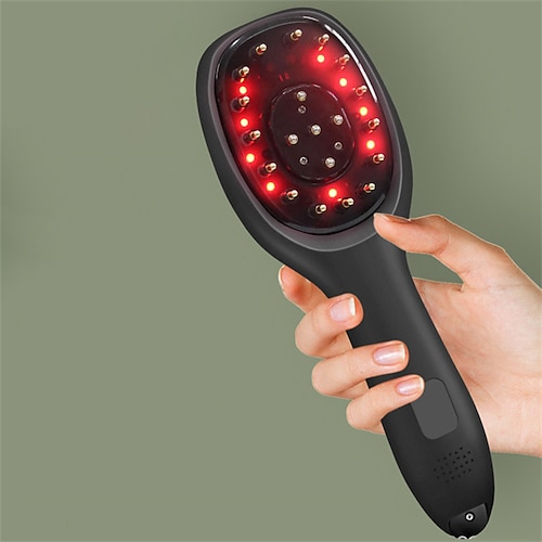 Electric Massage Hair Comb With Red Light Therapy, Vibration