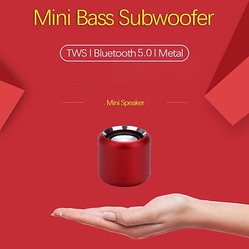 

Altavoz supermini bluetooth con sonido estéreo fuerte de 360°, graves intensos y máx. tiempo de juego de 12 horas