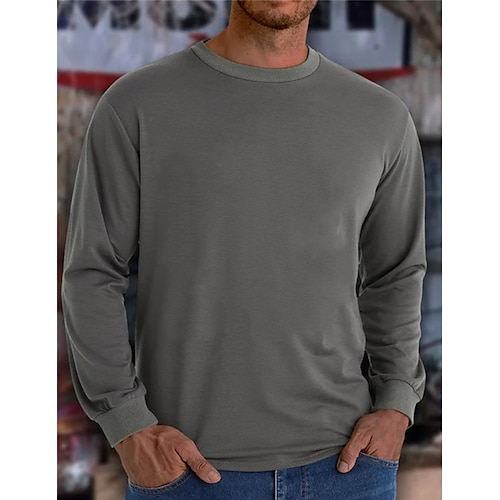 

Hombre Sudadera Negro Rojo Azul Marino Gris Cuello Barco Plano Deporte Diario Festivos Ropa de calle Básico Casual Primavera Otoño Ropa Sudaderas con capucha Sudaderas