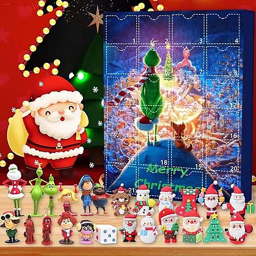 

Der Weihnachts-Adventskalender 2023 enthält 24 Geschenke, einen G-Rinch-Weihnachts-Adventskalender mit niedlichen Figuren und Puppen sowie einen Weihnachts-Countdown-Kalender mit