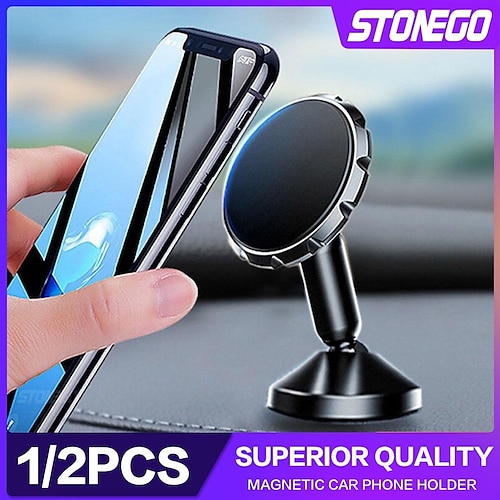 

Stonego, soporte magnético universal para teléfono de coche de 360 grados, soporte magnético para teléfono móvil, accesorios para teléfono móvil