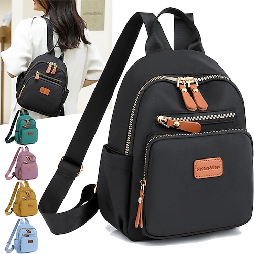 

Damen Rucksack Mini Rucksack Outdoor Täglich Feste Farbe Oxford Stoff Einstellbar Hohe Kapazität Wasserdicht Reißverschluss Schwarz Gelb Rosa