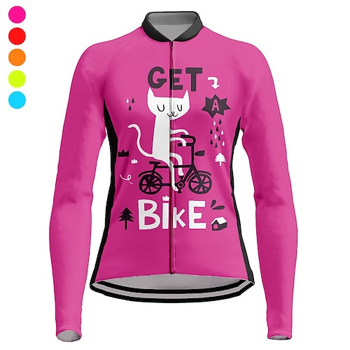 

21Grams Mujer Maillot de Ciclismo Manga Larga Bicicleta Camiseta con 3 bolsillos traseros MTB Bicicleta Montaña Ciclismo Carretera Transpirable Secado rápido Dispersor de humedad Bandas Reflectantes