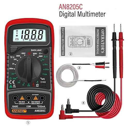 Digital Display Multimeter Multifunctional Digital Universal Watch With Backlight Home High-precision Voltage and Current Meter