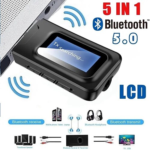 Trasmettitore/Ricevitore Bluetooth 5.0 Con 2 RCA Per Auto E TV – Audio Wireless Plug And Play, Stereo HD