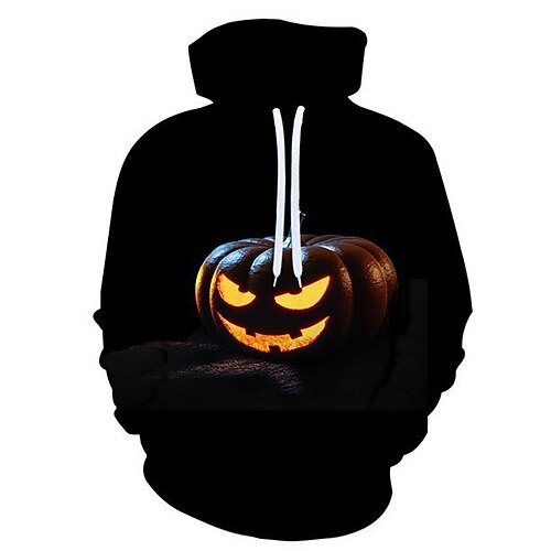 

Halloween Potiron Crâne / Squelette Sweat à capuche Imprime Classique Style de rue Sweat à capuche Pour Homme Femme Unisexe Adulte Impression 3D 100 % Polyester Plein Air Usage quotidien