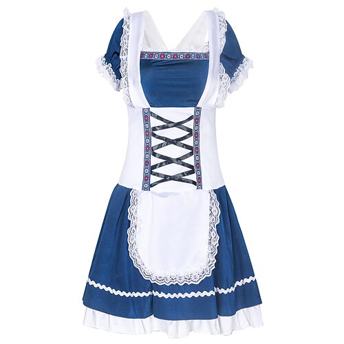 

Carnival Oktoberfest Beer International Beer Festival Costume Dirndl Trachtenkleider Oktoberfest / Beer Bavarian Maid Bavarian German Munich Wiesn Women's Traditional Style Cloth