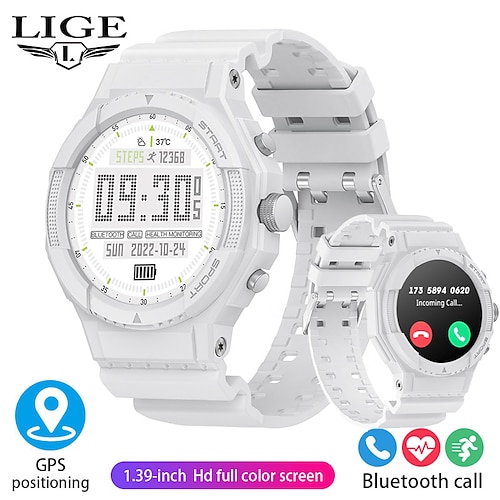 

LIGE Outdoor GPS Sports Tracking Smart Watch Waterproof Bluetooth Call Watch Heart Rate Monitor Men's Smartwatch For Android ios