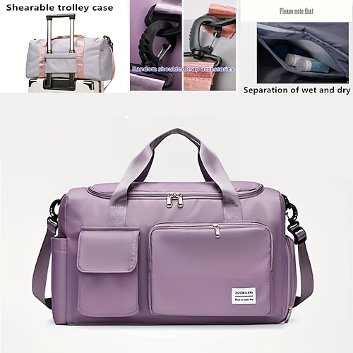 

2023 Large Capacity Folding Travel Bags Waterproof Tote Handbag Travel Duffle Bags Multifunctional Women Travel Yoga Bags