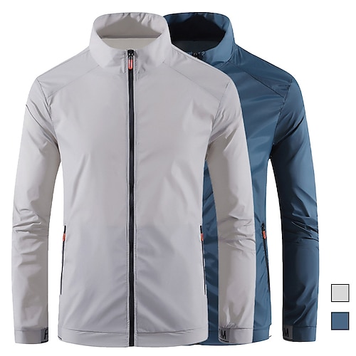 

Homme Vestes de golf Chaud Coupe Vent Respirable Vêtements de golf Vêtements d'extérieur de golf Full Zip Couleur unie Hiver Automne Tennis Le golf Pickleball